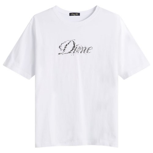 Dime Cursive Smashed T-Shirt - White - DIMESP2658WHT