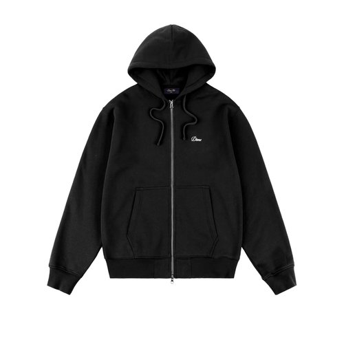 Dime Cursive Zip Hoodie - Black - DIMEFA2573BLK