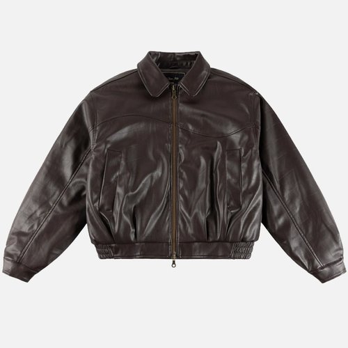 Dime Debossed Wavy Jacket - Brown - DIMEFA252BRW