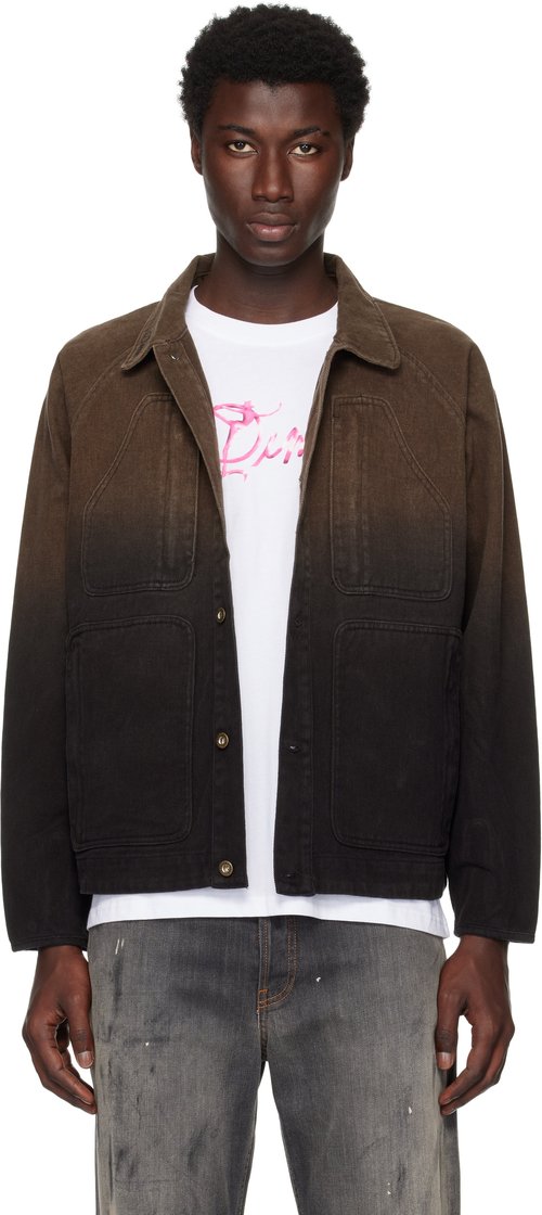 Dime Dipped Chore Jacket - Brown - DIMESU252BRW