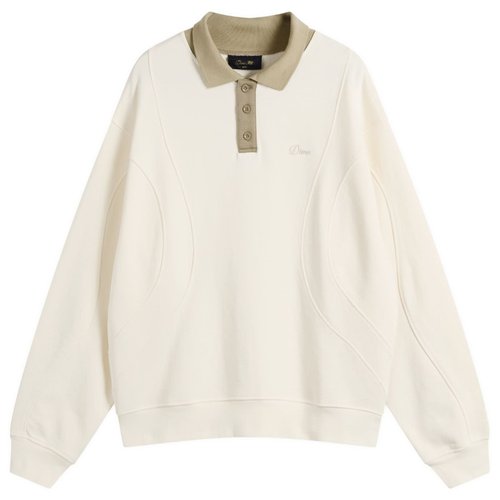 Dime French Terry Rugby Shirt - Cream - DIMEFA255CRE