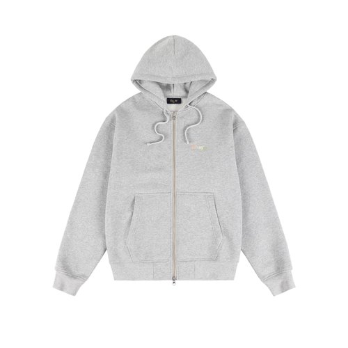 Dime Friends Zip Hoodie - Heather Grey - DIMEFA2552GRY