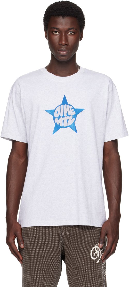 Dime Star T-Shirt - Ash - DIMESU2562ASH