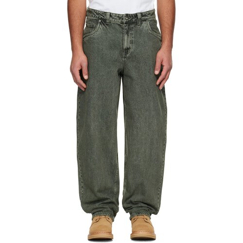 Dime Green Baggy Jeans - Overdyed Green - DIMEHO2516GRN