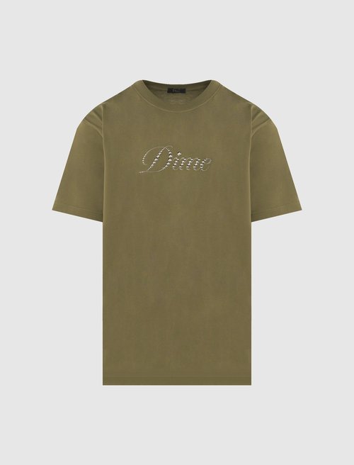 Dime Ice Cursive T-Shirt - Warm Khaki - DIMESU2434KHA