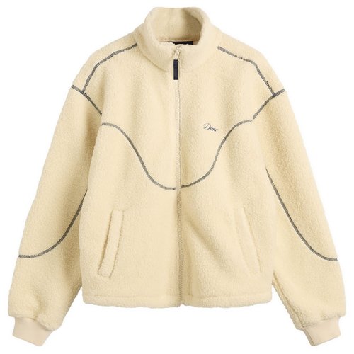 Dime Off-White Polar Fleece Sherpa Zip Jacket - Cream - DIMEHO254CRE