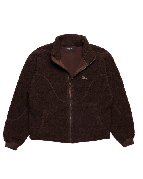 Dime Polar Fleece Sherpa Zip Jacket - Brown - DIMEHO254BRW