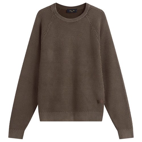 Dime Wave Knit Sweater - Brown - DIMEHO255BRW