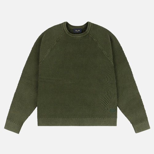 Dime Wave Knit Sweater - Pine - DIMEHO255PIN