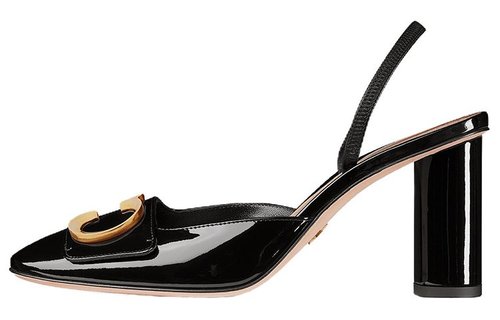 Dior C'est Dior Patent Leather Round Toe Block Heel Pumps 'Black' KDV073VNI_S900 - KCV073VNI_S900