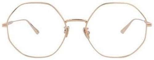 Dior Demo Geometric Ladies Eyeglasses CD50019U 010 54 - Gold Tone - CD50019U01054