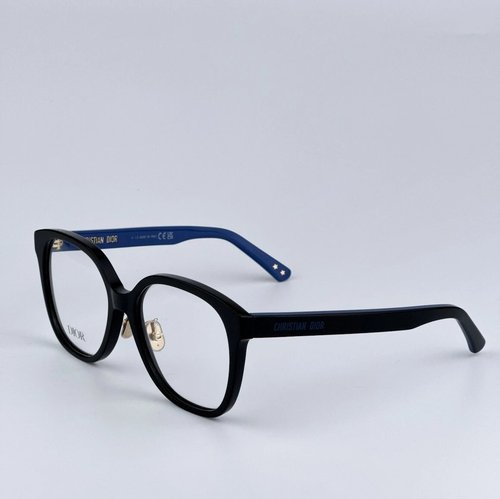 Dior Demo Square Ladies Eyeglasses CD50077F 001 56 - Black - CD50077F00156