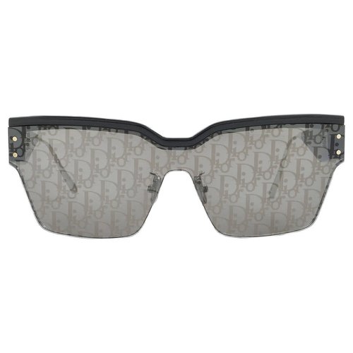 Dior DiorCLUB M4U Smoke Mirror Logo Shield Ladies Sunglasses CD40090U 01C 00 - Black - CD40090U01C008.0000X6.0000X4.0000
