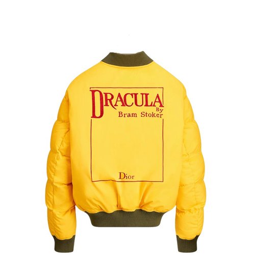 Dior Dracula Book Cover Embroide Reversible Bomber Jacket - Green/Yellow/Red - 683C418A3107_C682