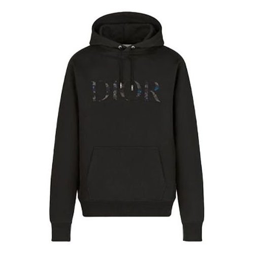 Dior FW21 Logo Printing Solid Color Long Sleeves - Black - 143J688A0531-C985