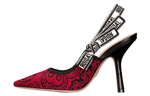 Dior J'ADior Embroidered Canvas Pumps 'Red Pointed Toe' - KDP762DME_S36X