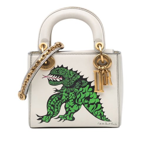 Dior Limited Edition Niki De Saint Phalle Mini Calfskin Dragon Lady Dior 04-MA-1127 - White - 04-MA-1127X