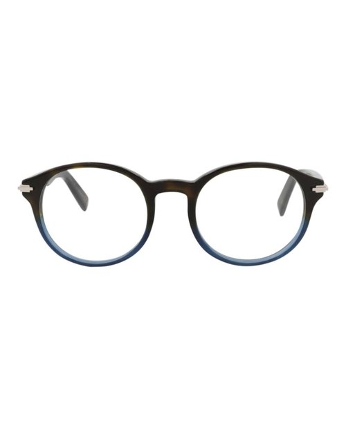 Dior RoundFrame Acetate Optical Frames Havana Silver Transparent DM 014U - Havana Silver Transparent (Dm50014U/056)