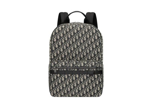 Dior Safari Oblique Backpack - Beige/Black