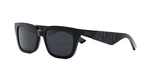 Dior Smoke Rectangular Sunglasses Dior B27 S2I DM40089I 01A 53 - Black - DIORB27S2IDM40089I01A53