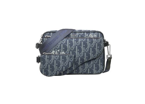 Dior TEARS Saddle Triple Pouch - Denim Blue