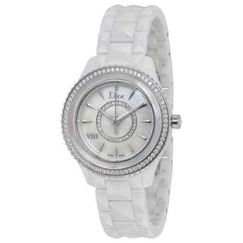 Dior VIII Dial Ceramic Ladies Watch CD1231E4C001 - Mother of Pearl/Silver Tone/White - CD1231E4C001DIAMETER-DIMENSION