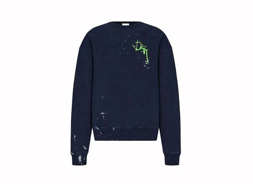 Dior x Cactus Jack Oversized Sweatshirt - Navy Blue - 283J679A0531580
