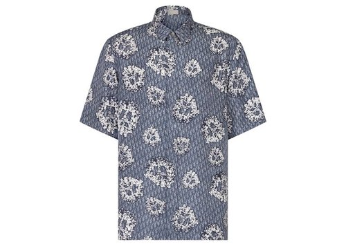 Dior x Denim Tears Silk Twill Shirt - Blue - 193C545A5931_C585