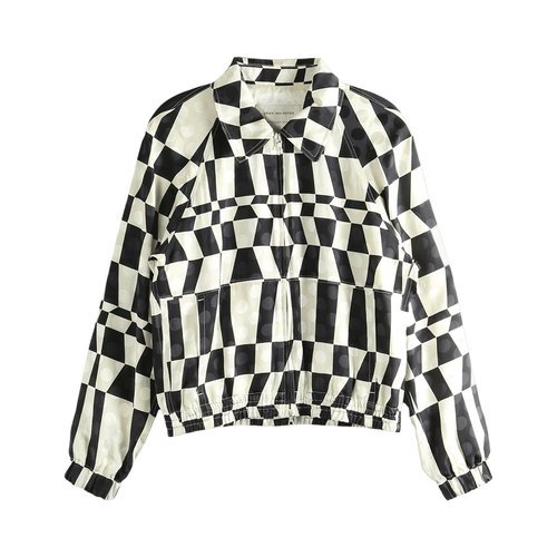 Dries Van Noten Optical Squares Print On Polka Dot Jacket - 261 010550 3034 900