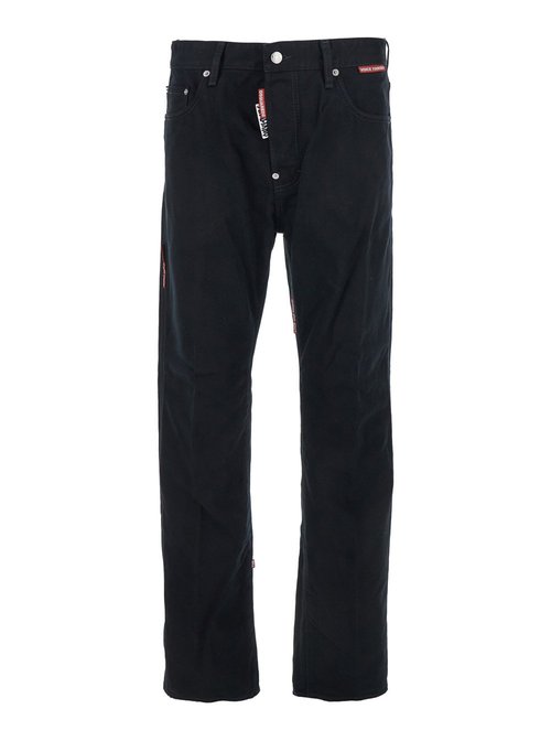 Dsquared2 D2 x Magliano Black Jeans with Belt Loops and Logo Patch On the Rear in Denim Man CottOn - S71LB1685D30020900