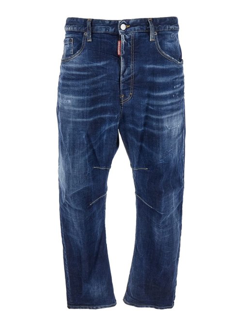Dsquared2 ducati X D2 Blue Jeans With Logo Patch On The Rear And Belt Loops In Denim Man - S71LB1704S30664470