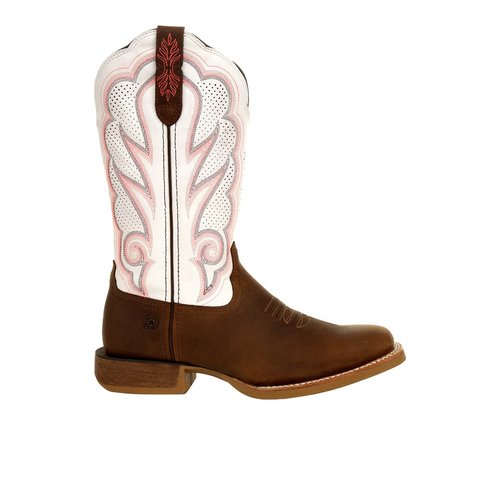 Durango Lady Rebel Pro Embroidered Square Toe Pull On Cowboy Boots - Brown - DR.D0392