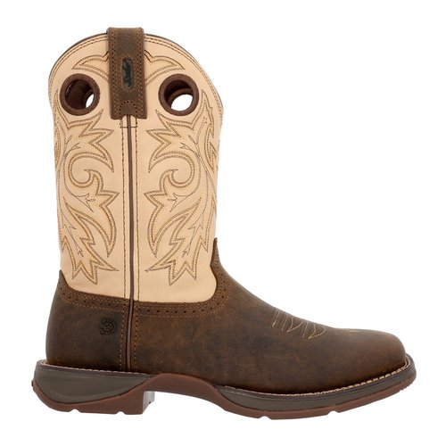 Durango Rebel by Durango Saddle Up Square Toe Pull On Cowboy Boots - Brown/Off White - DD.B0498