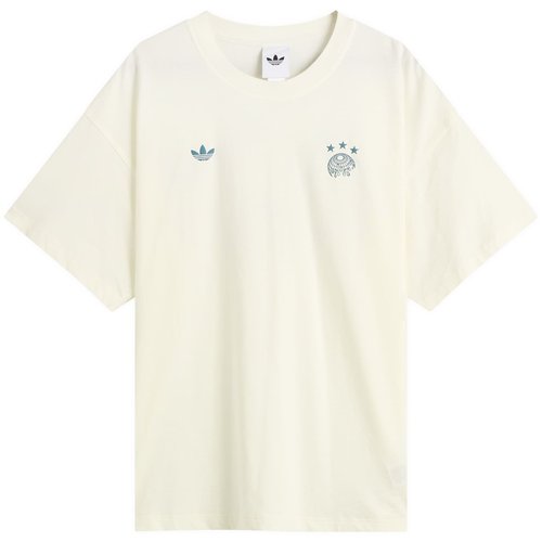 END. x adidas T-Shirt - Off White/Real Teal - KW0877