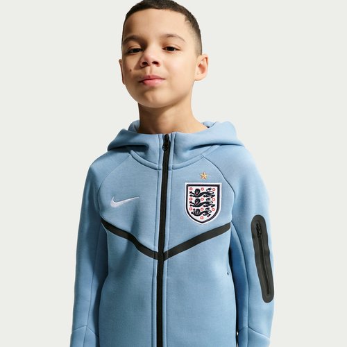 England Tech Fleece Nike Soccer Full-Zip Hoodie - Work Blue/White - IB7864-486