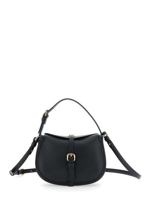 Etro pOny Mini Black Crossbody Bag With Removable Shoulder Strap And Belt With Buckle On The FrOnt In Leather - WP1C0021AP340N0000
