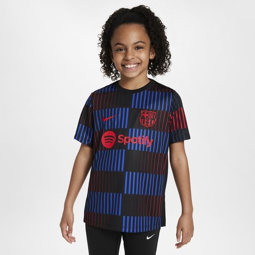FC Barcelona Academy Pro Away Nike Dri-FIT Soccer Pre-Match Short-Sleeve Top - Black/Black/University Red - FV1209-011