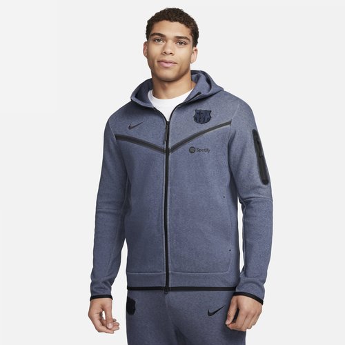 FC Barcelona Tech Fleece Windrunner Third Nike Soccer Full-Zip Hoodie - Thunder Blue/Black - DX8418-437