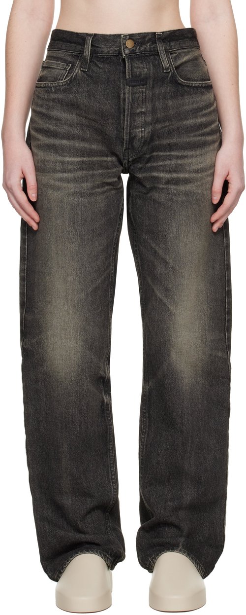 Fear of God Black Straight 5 Pocket Jeans - Worn Black - FG25FW45-454DNM-003