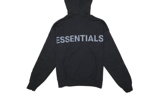 Fear of God Essentials 3M logo Pullover Hoodie - Black