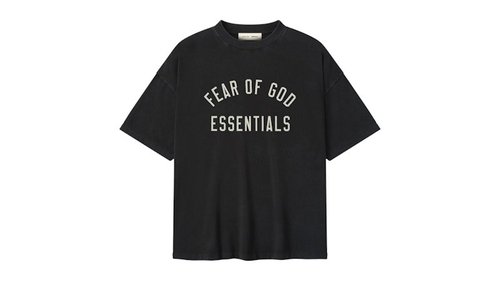 Fear of God Essentials 90's Short Sleeve Tee Shirt - Vintage Black - 125AS254481F
