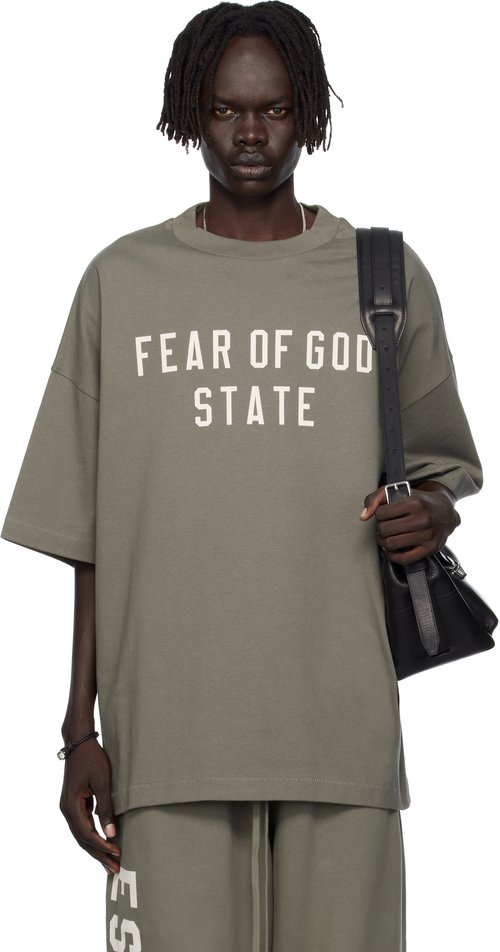 Fear of God Essentials 90's Tee - Moss - 125SP254477F