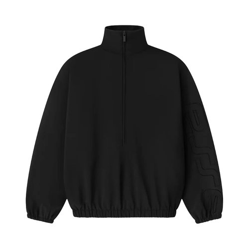 Fear of God Essentials Active Trace 1/2 Zip Track Jacket - Vintage Black - 192SP266741F