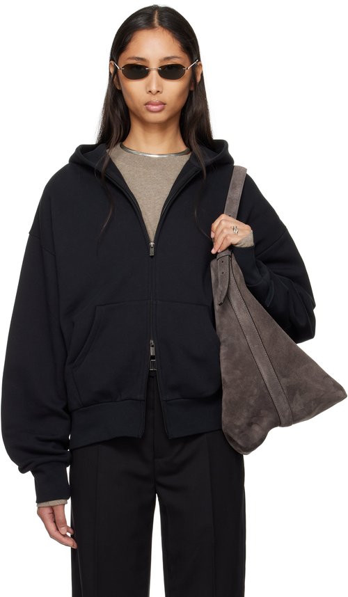 Fear of God Essentials Classic Full Zip-Up Hoodie | Size XS - Jet Black - 192AS254780F