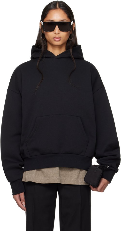 Fear of God Essentials Classic Fit Fleece Hoodie - Black - 192AS252050F