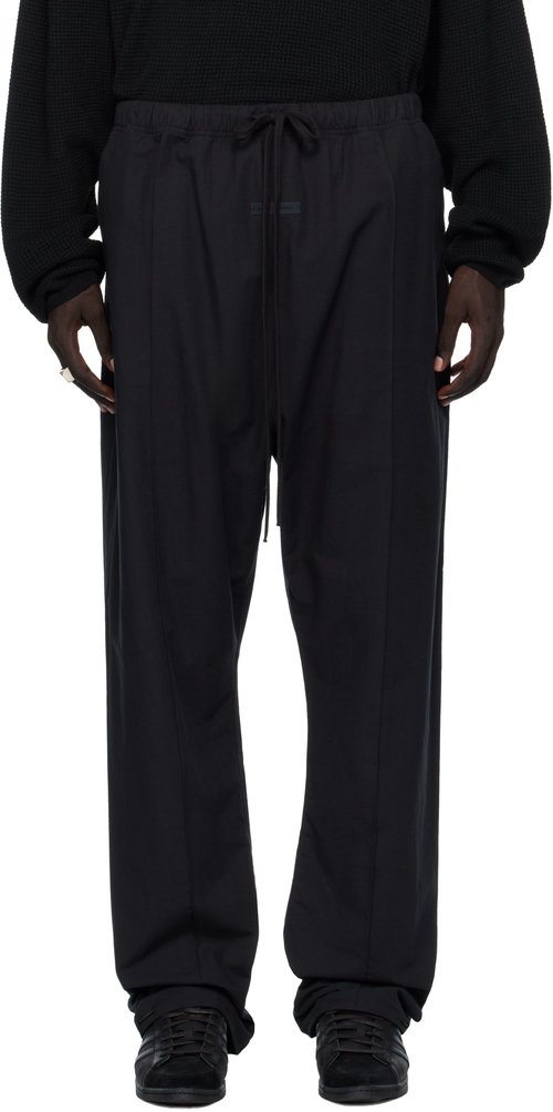 Fear of God ESSENTIALS Black Oxford Relaxed Sweatpants - Jet Black - 130SP258140F