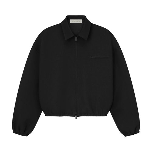 Fear of God Essentials Bonded Canvas Jacket - Jet Black - 202SP258060F