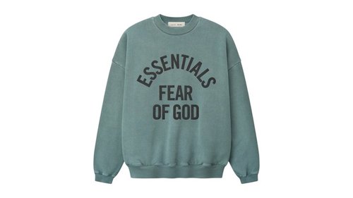 Fear of God Essentials Campus 90's Crewneck Sweatshirt - Faded Coastal - 192SP266593F