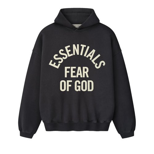 Fear of God Essentials Campus 90's Hoodie - Faded Black - 192SP266701F