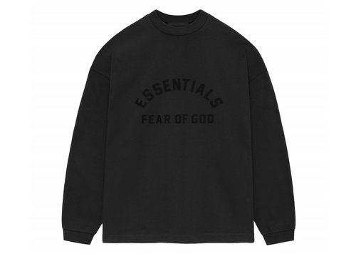 Fear of God Essentials Heavy Long-Sleeve Tee - Black - 125SU242010F